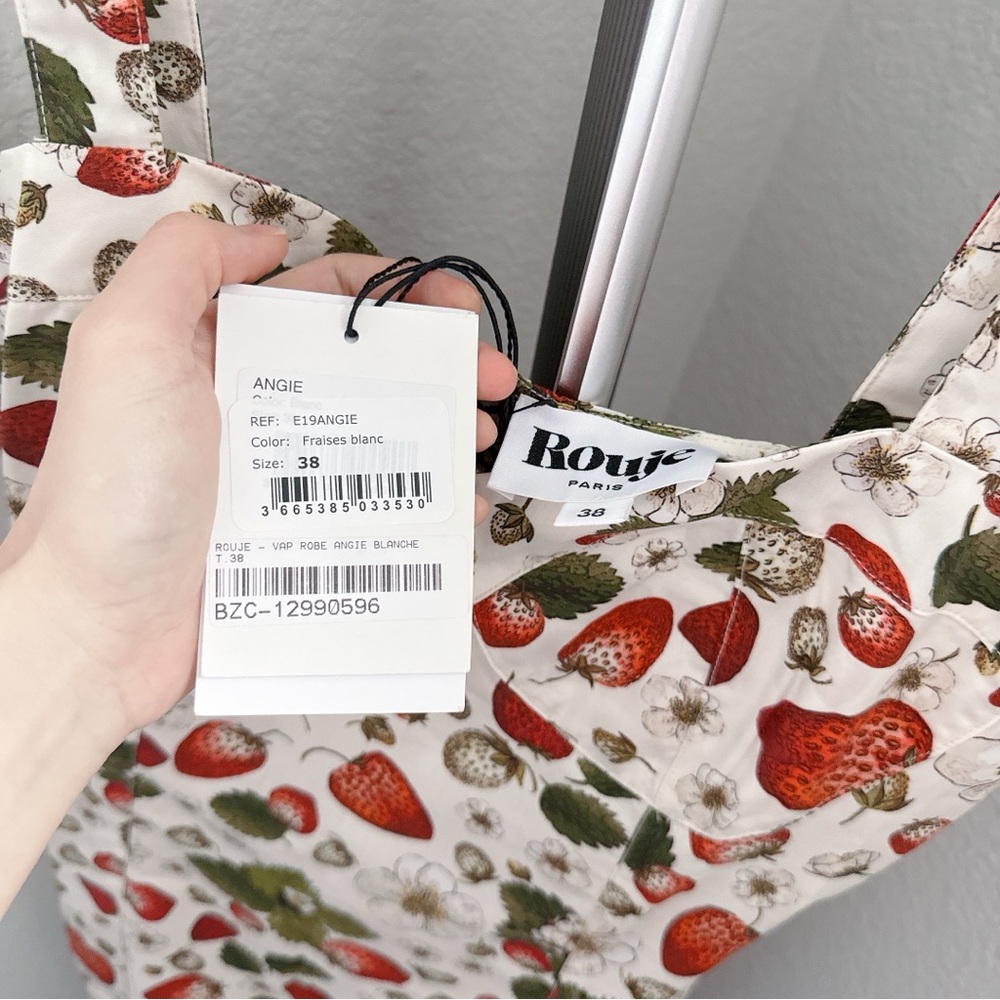 RARE NWT Rouje Angie Strawberry Print dress - Picture 6 of 10
